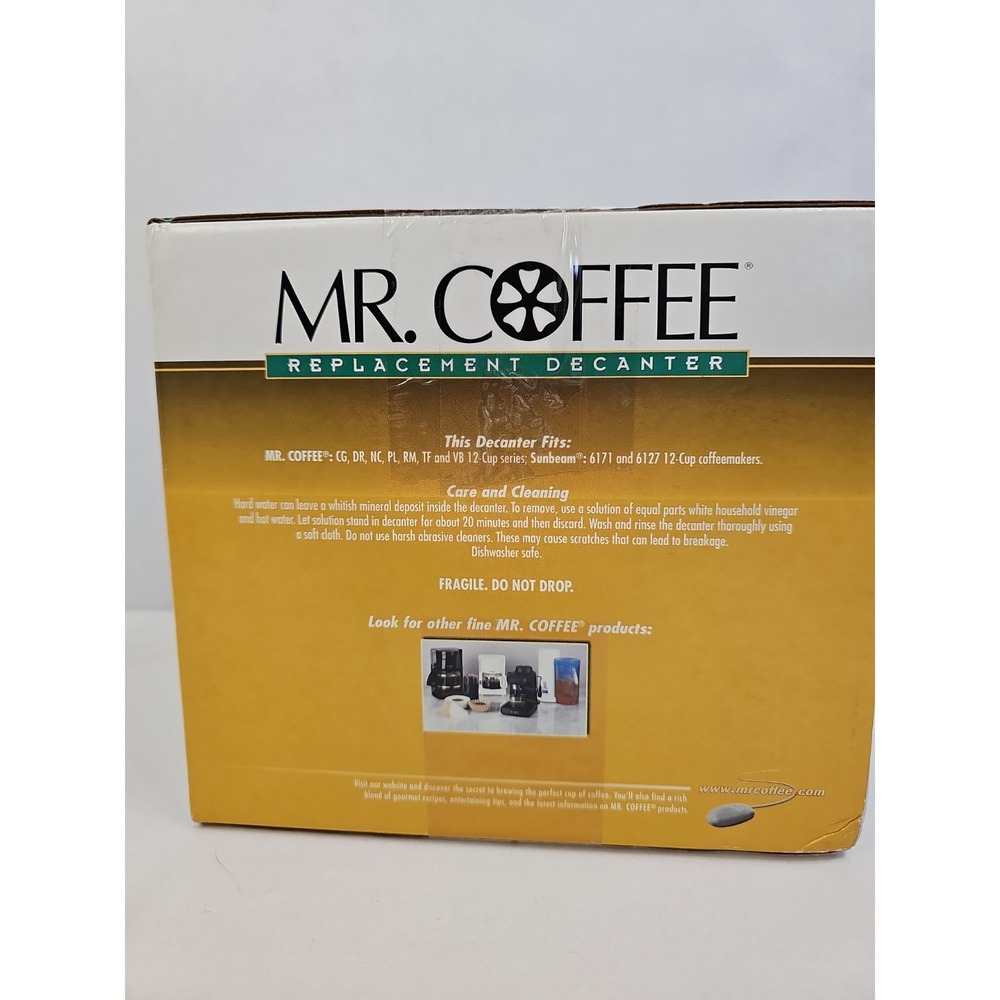 Mr. Coffee 12-Cup Replacement Coffee Carafe - New In Box - Ergonomic Handle - Picture 2 of 2